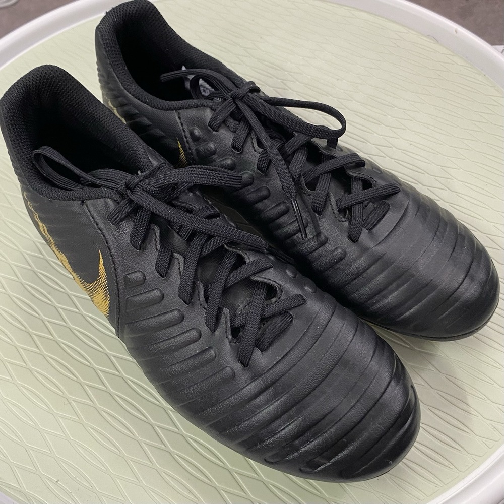 Nike‎ Men's Boys Tiempo Legend 7 Club FG Soccer Cleats AO2597-077 Black/Gold